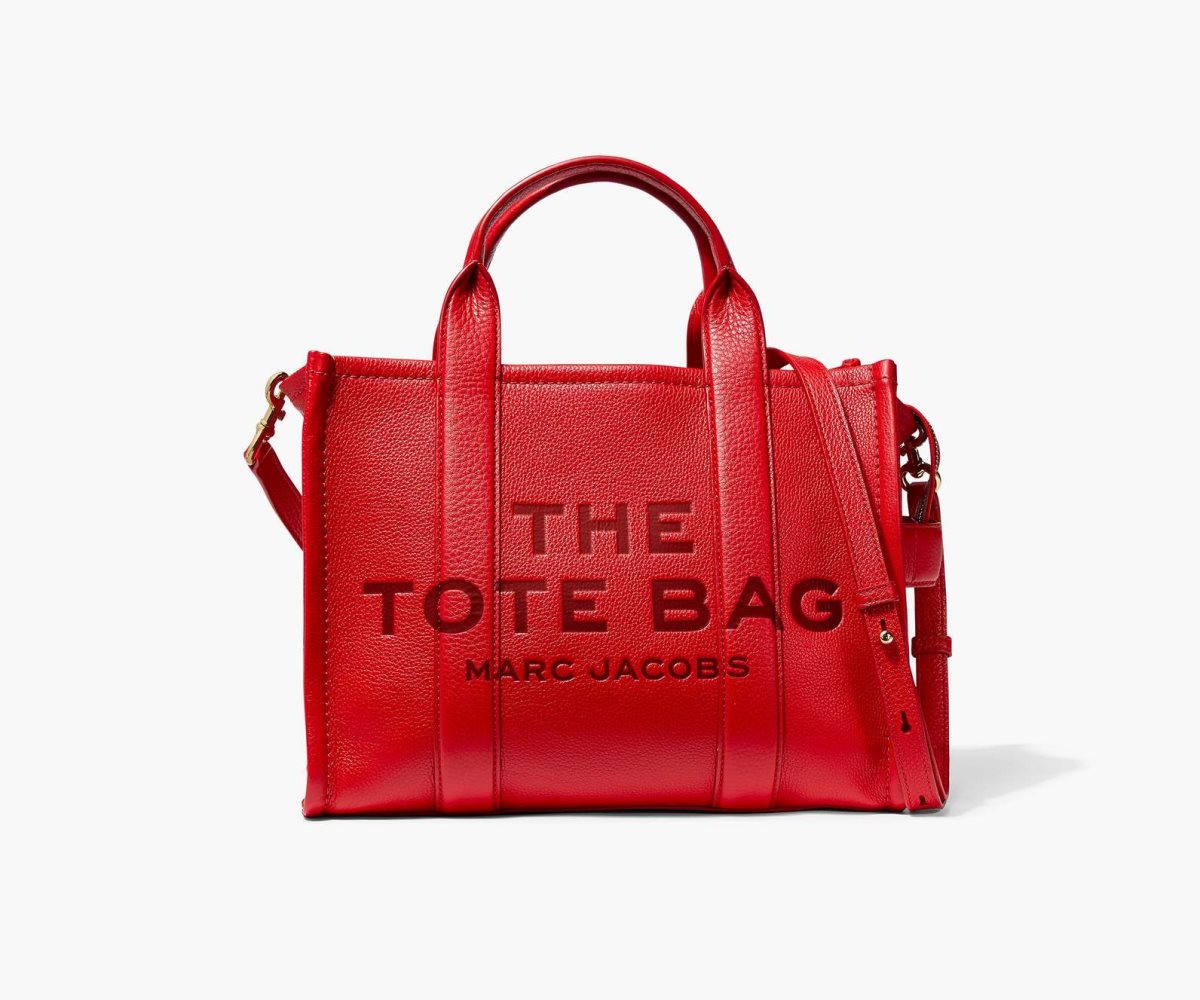 Marc Jacobs Pelle Medium Tote Bag Rosse | NEI295641