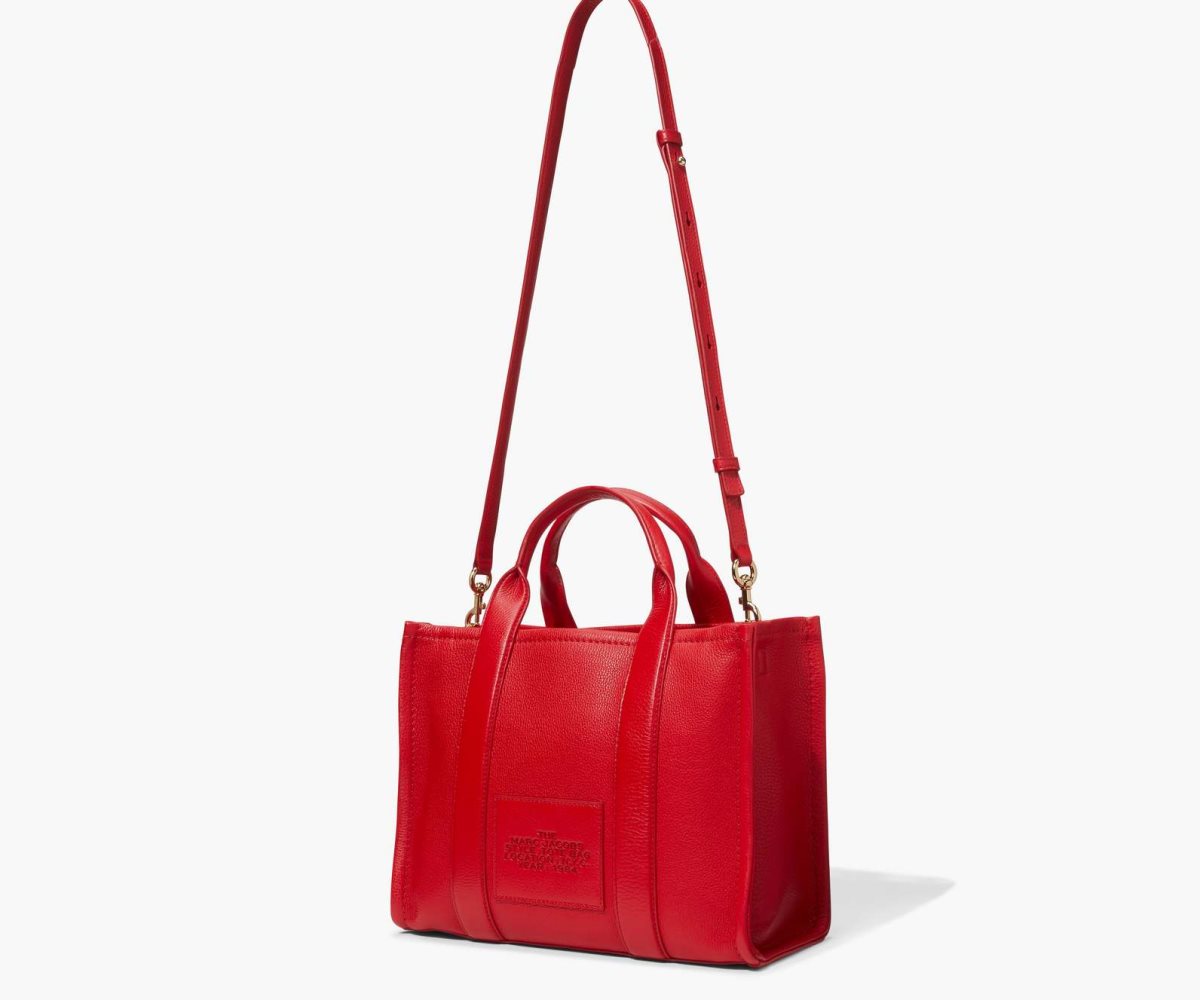 Marc Jacobs Pelle Medium Tote Bag Rosse | NEI295641