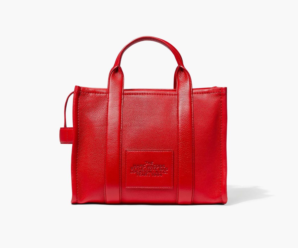 Marc Jacobs Pelle Medium Tote Bag Rosse | NEI295641