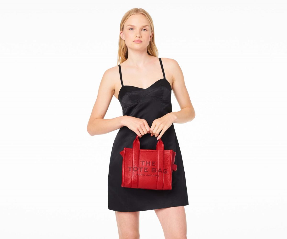 Marc Jacobs Pelle Mini Tote Bag Rosse | UHQ184593