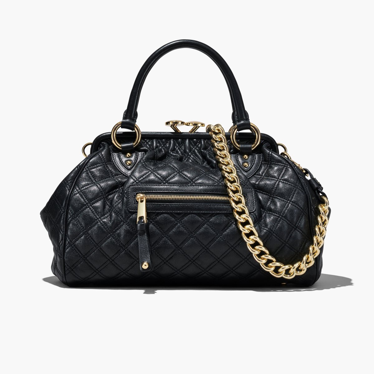 Marc Jacobs Re-Edition Trapuntato Pelle Stam Bag Nere | KAO240681