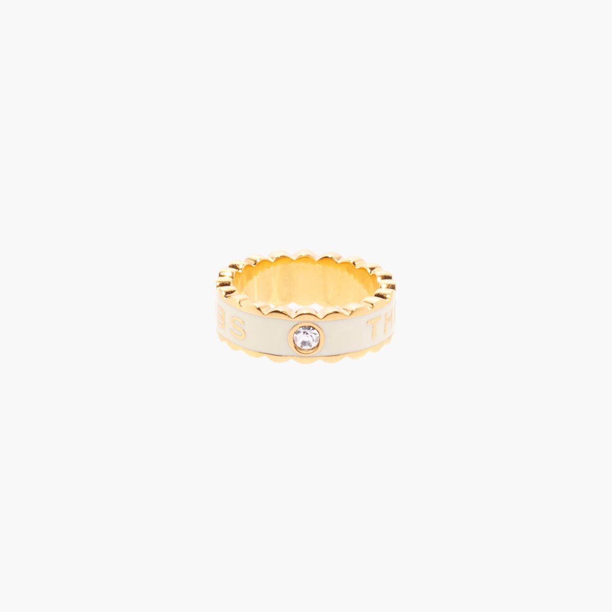 Marc Jacobs Scallop Medallion Ring Crema Oro | ILW345709