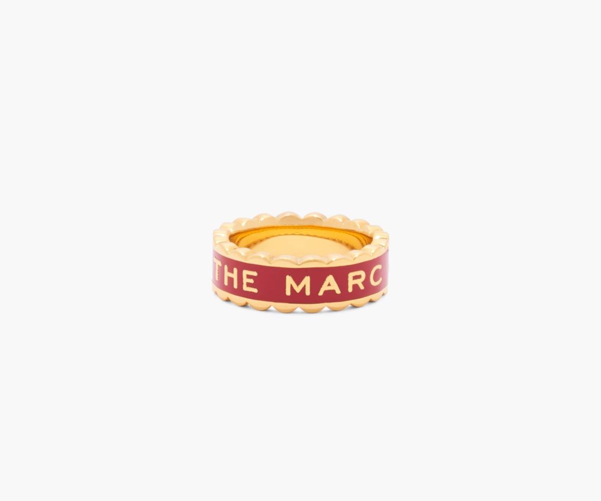 Marc Jacobs Scallop Medallion Ring Rosse Oro | BLP806973