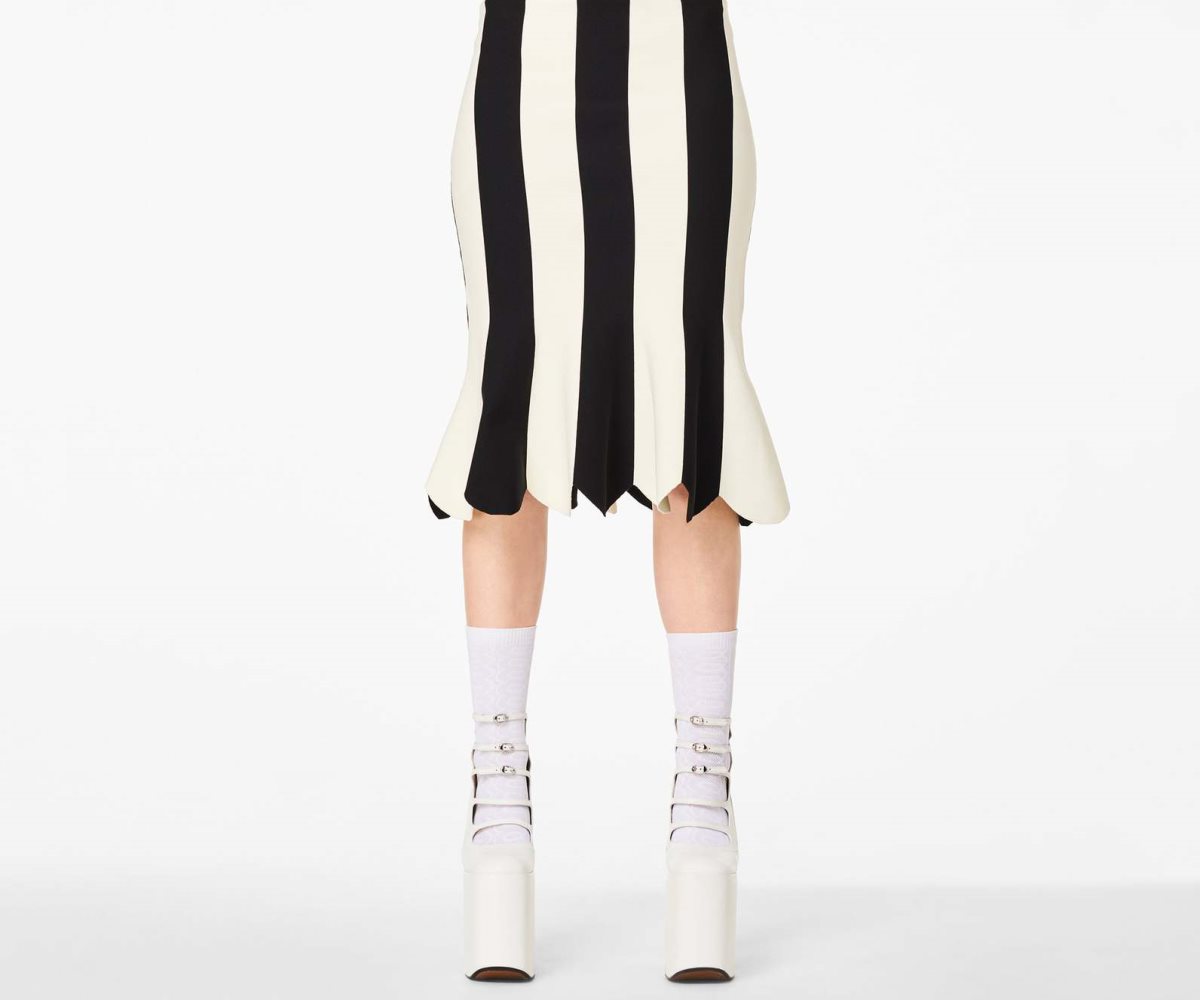 Marc Jacobs Scuba Stripe Skirt Nere Bianche | HZG275389