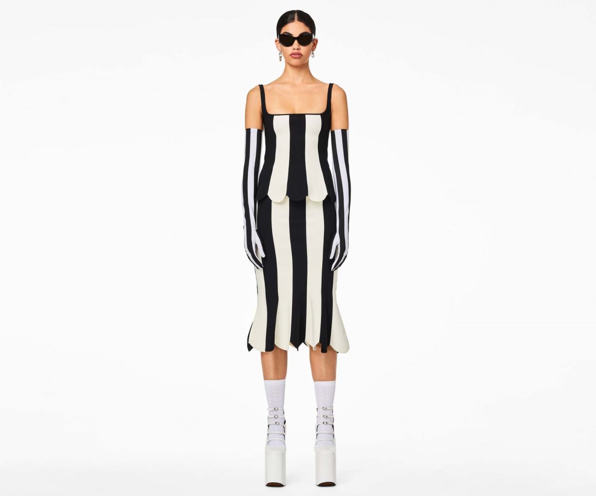 Marc Jacobs Scuba Stripe Top Nere Bianche | NVJ435610