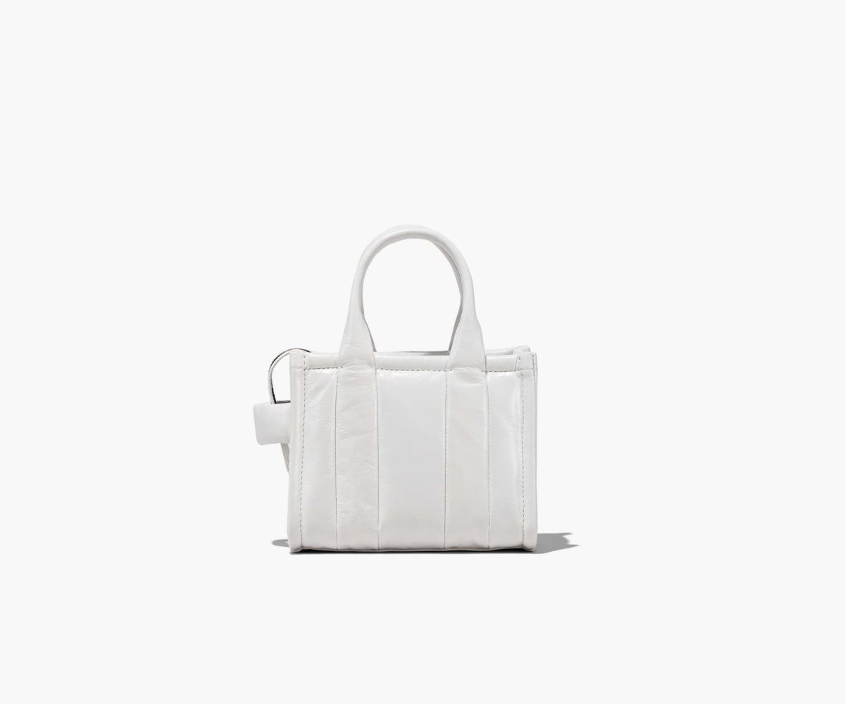 Marc Jacobs Shiny Crinkle Micro Tote Bianche | HLK195386