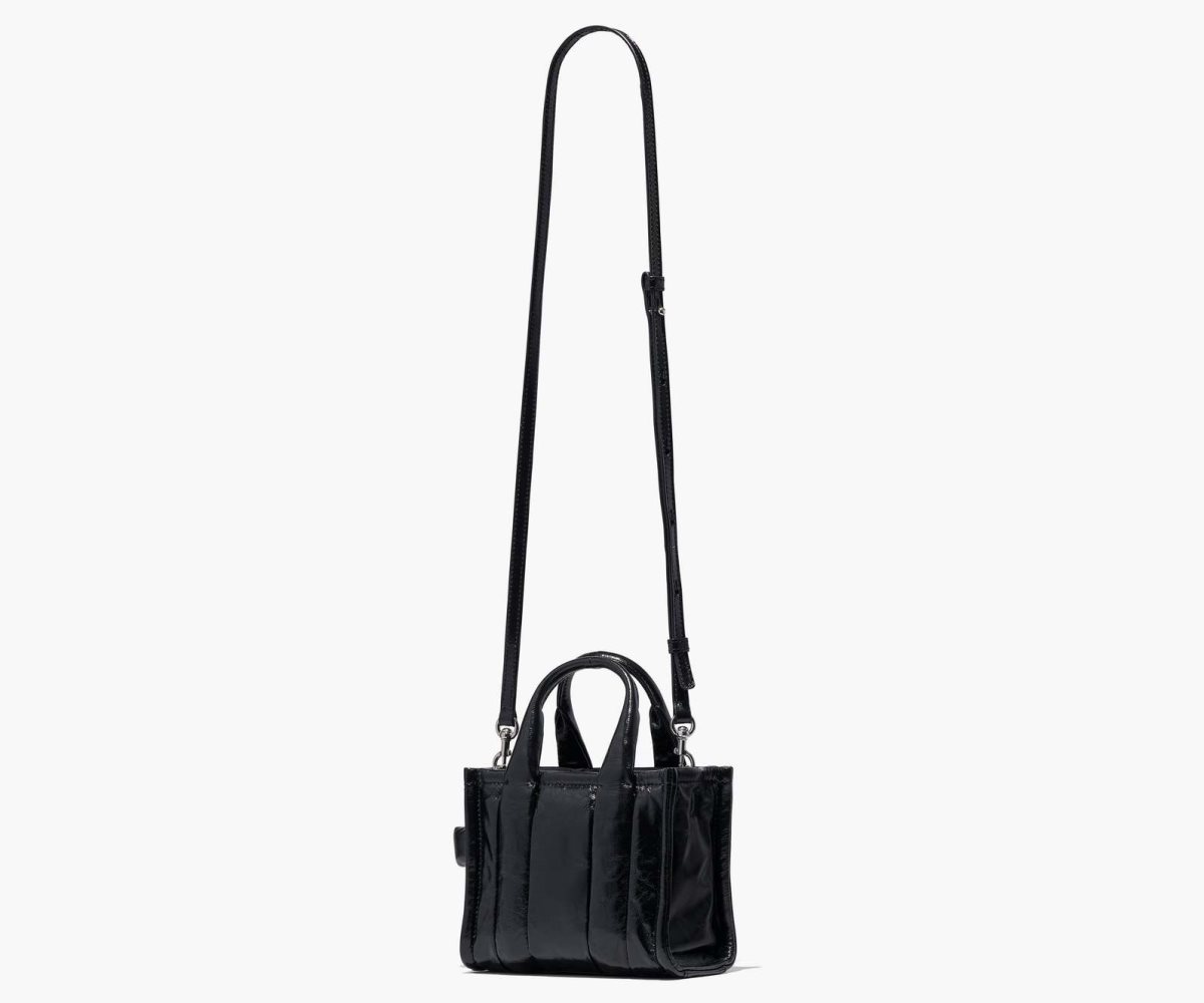 Marc Jacobs Shiny Crinkle Micro Tote Nere | KXO758649