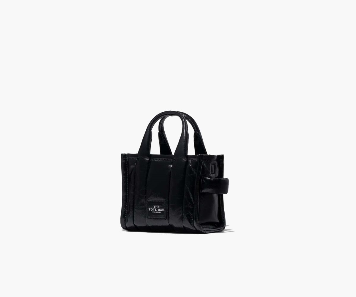 Marc Jacobs Shiny Crinkle Micro Tote Nere | KXO758649