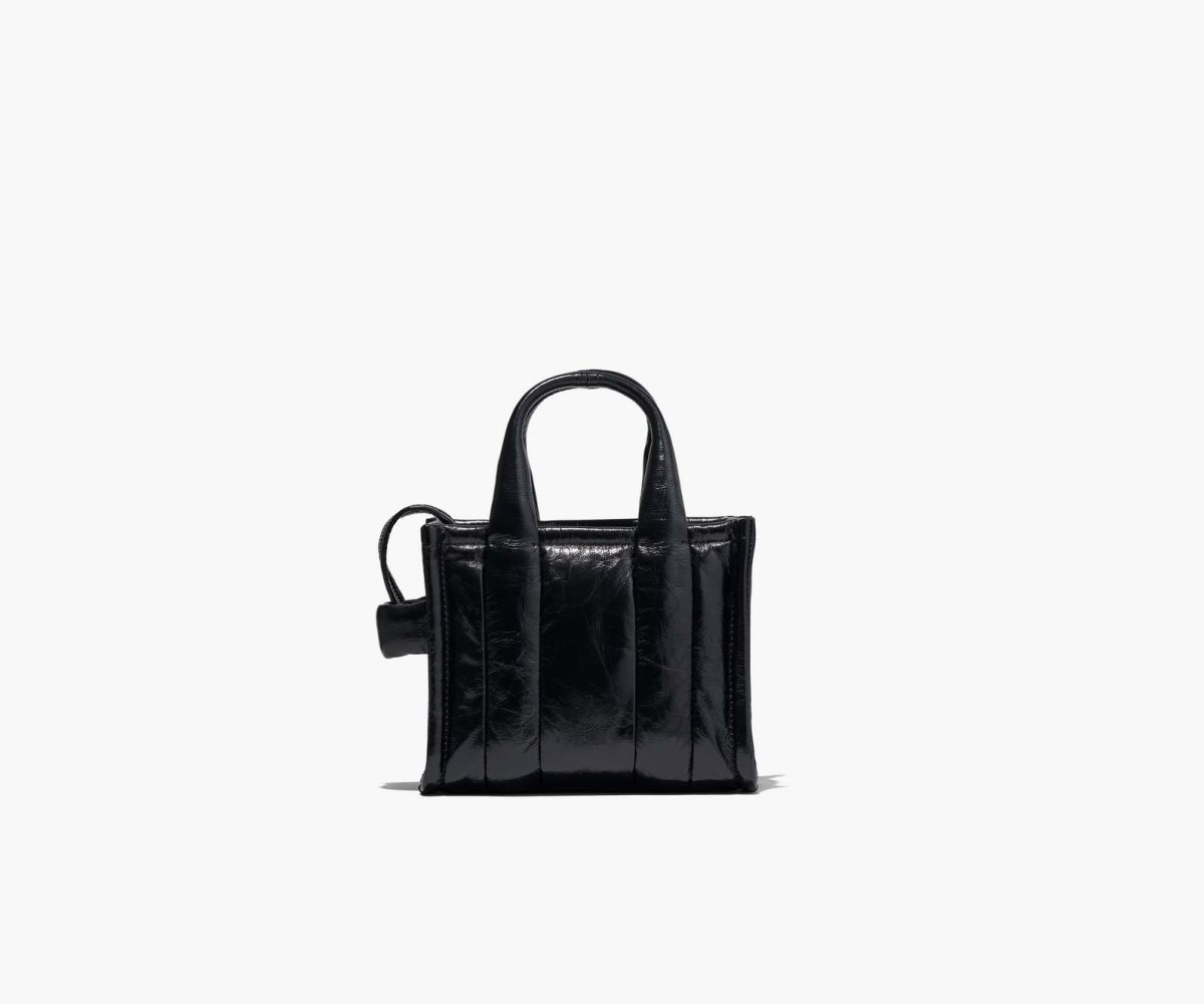 Marc Jacobs Shiny Crinkle Micro Tote Nere | KXO758649