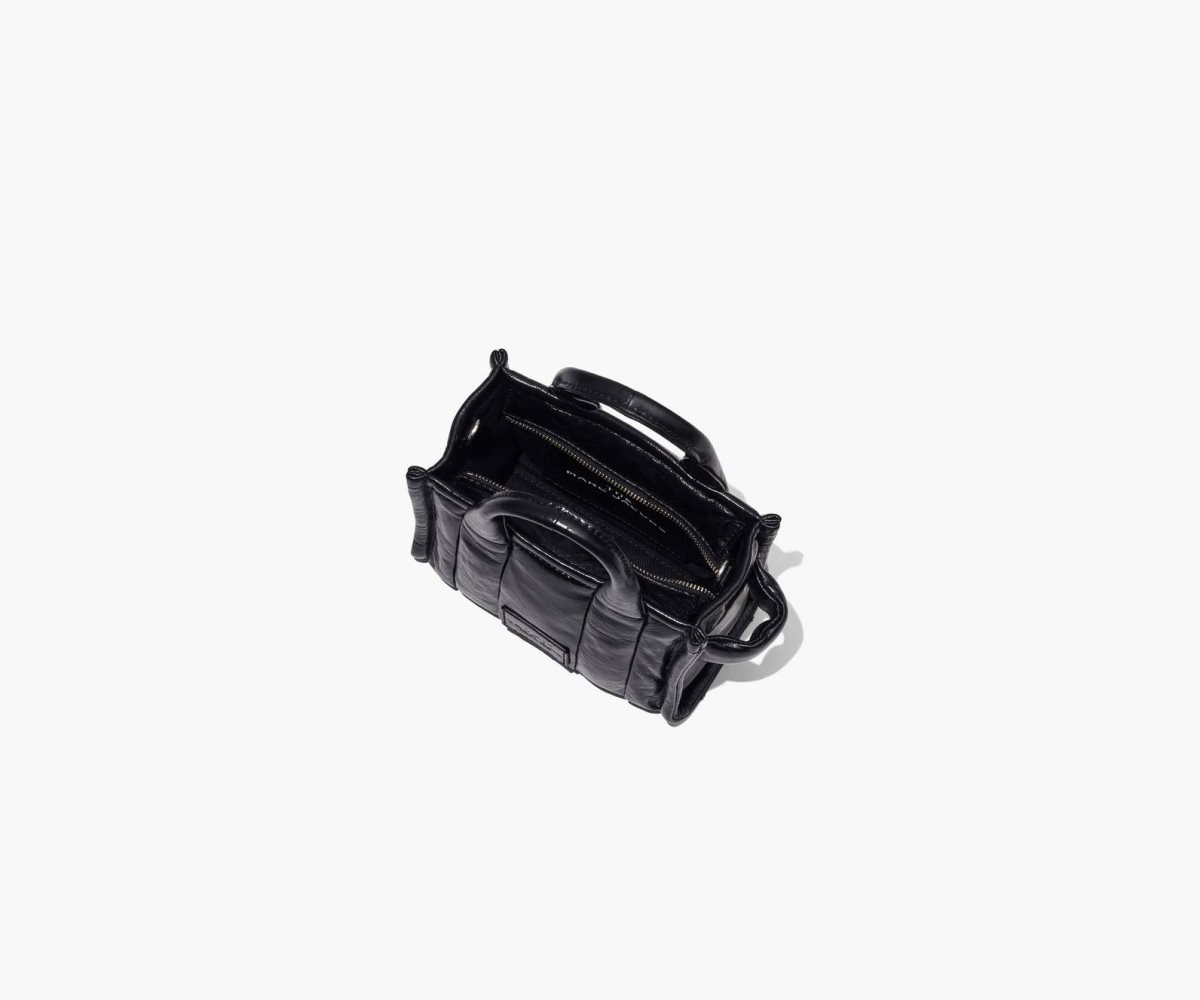 Marc Jacobs Shiny Crinkle Micro Tote Nere | KXO758649