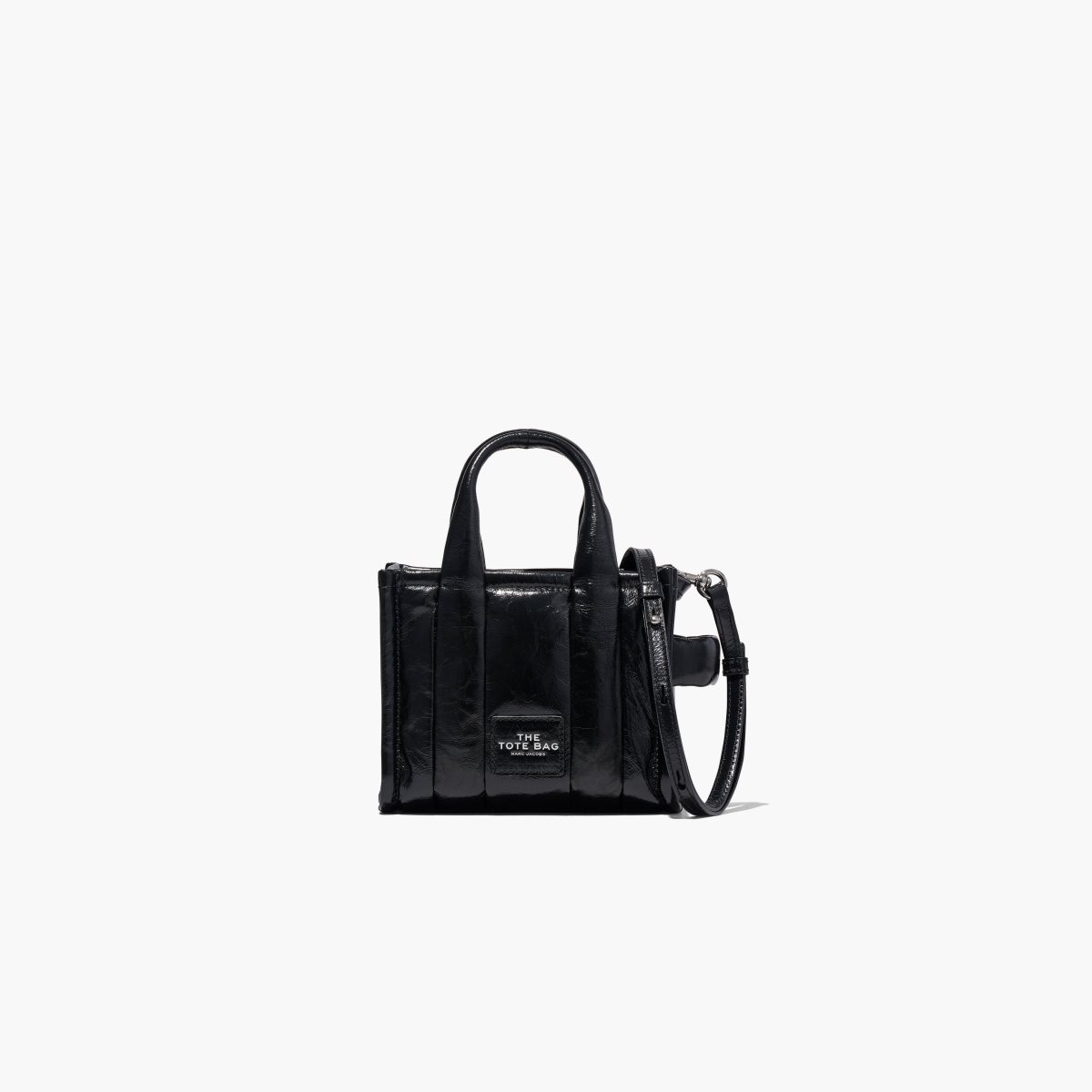 Marc Jacobs Shiny Crinkle Micro Tote Nere | KXO758649