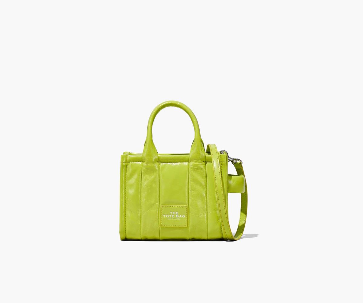 Marc Jacobs Shiny Crinkle Micro Tote Verdi Chiaro | FLO142379