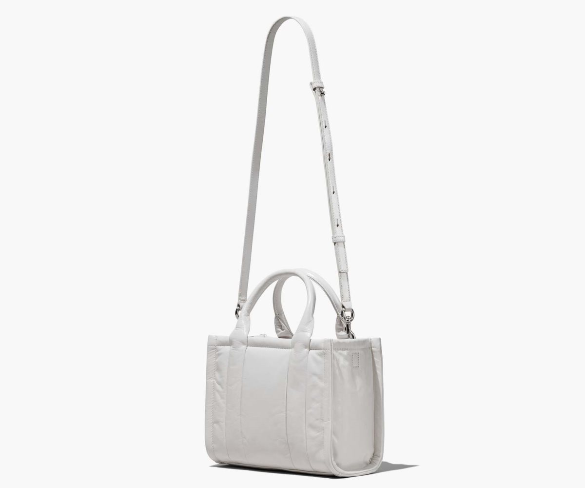 Marc Jacobs Shiny Crinkle Mini Tote Bianche | DQM326819