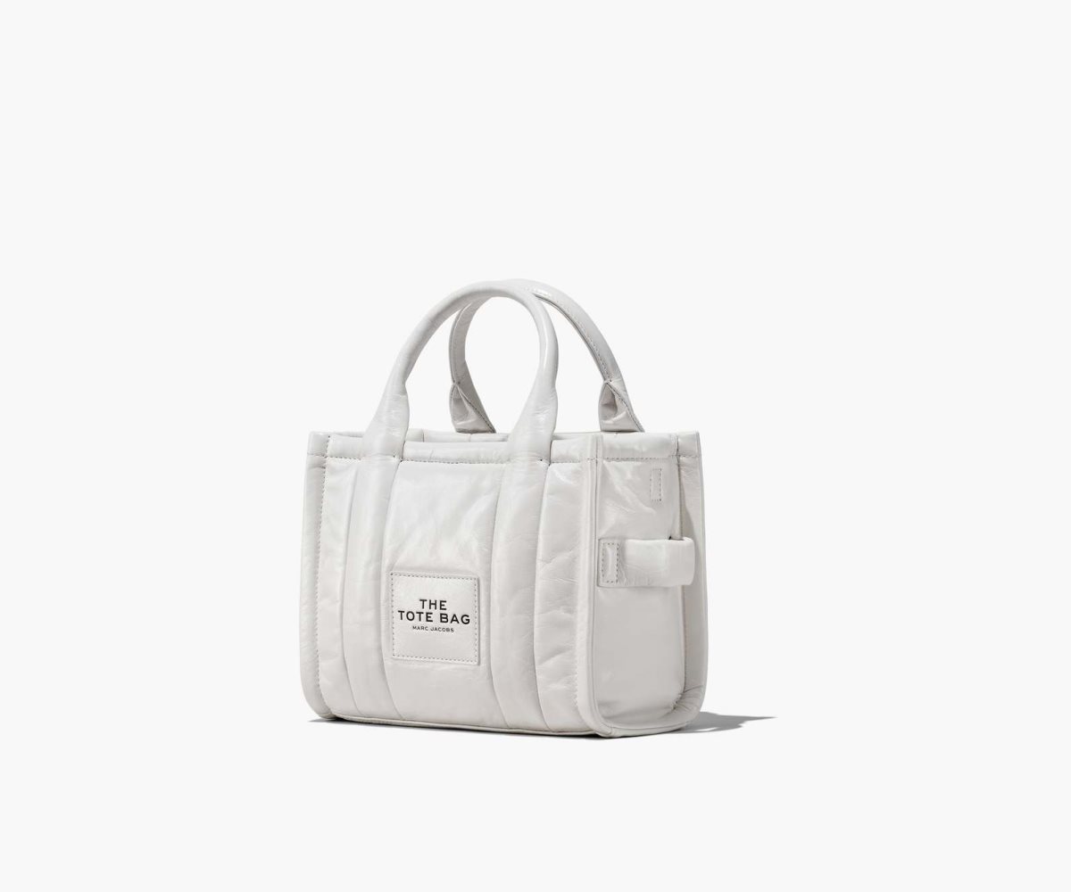 Marc Jacobs Shiny Crinkle Mini Tote Bianche | DQM326819