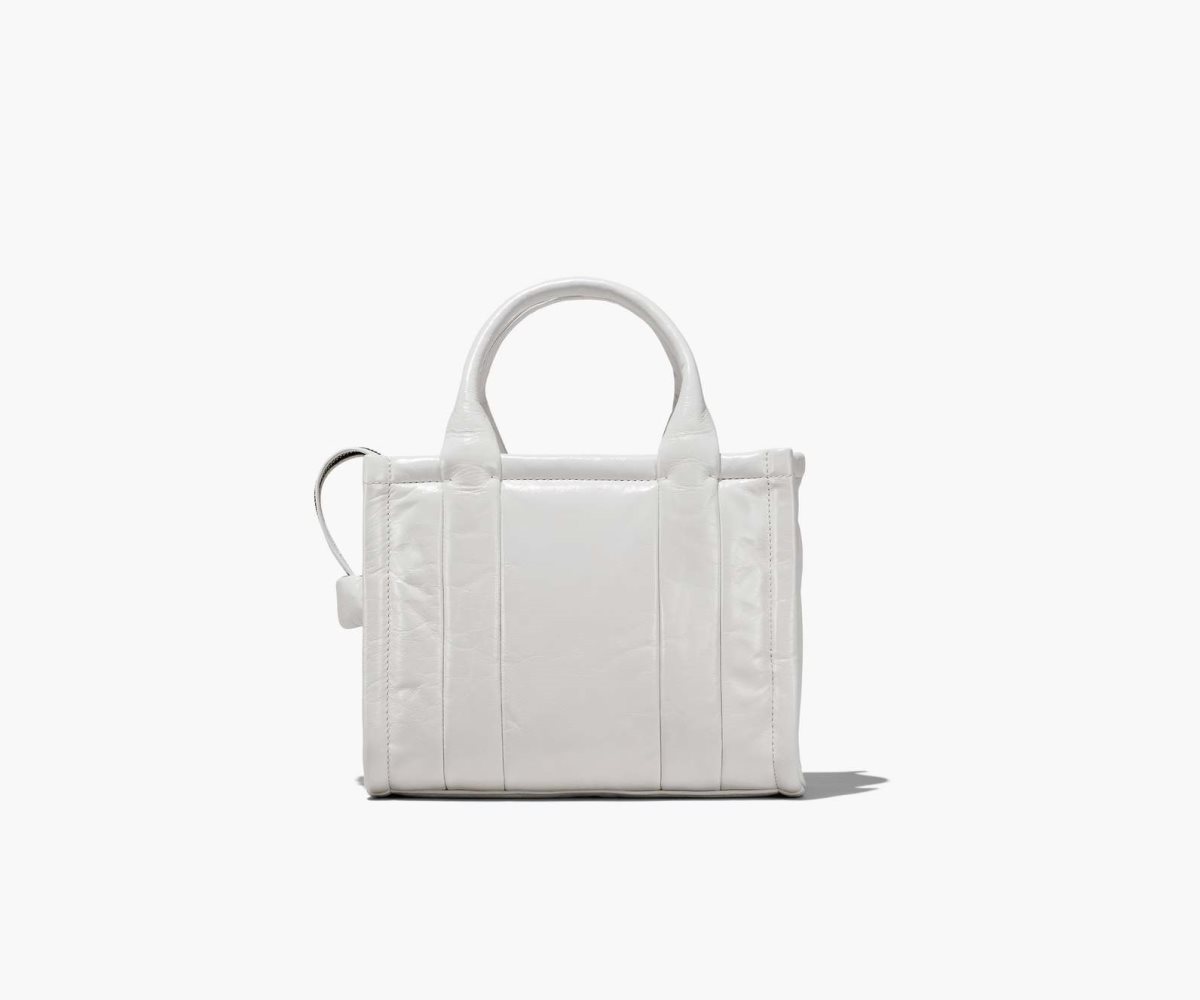 Marc Jacobs Shiny Crinkle Mini Tote Bianche | DQM326819