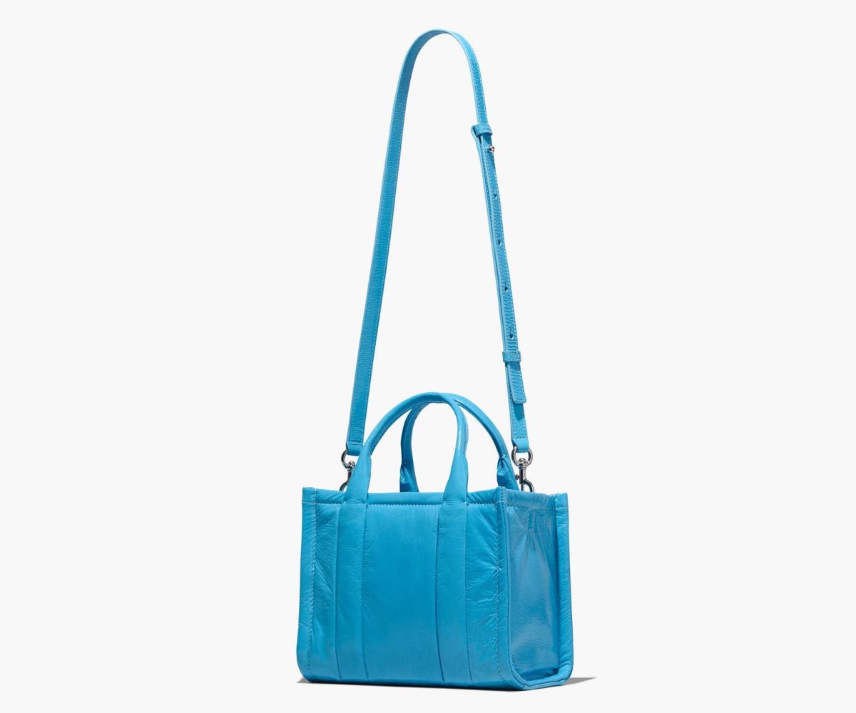 Marc Jacobs Shiny Crinkle Mini Tote Blu | NUH690824