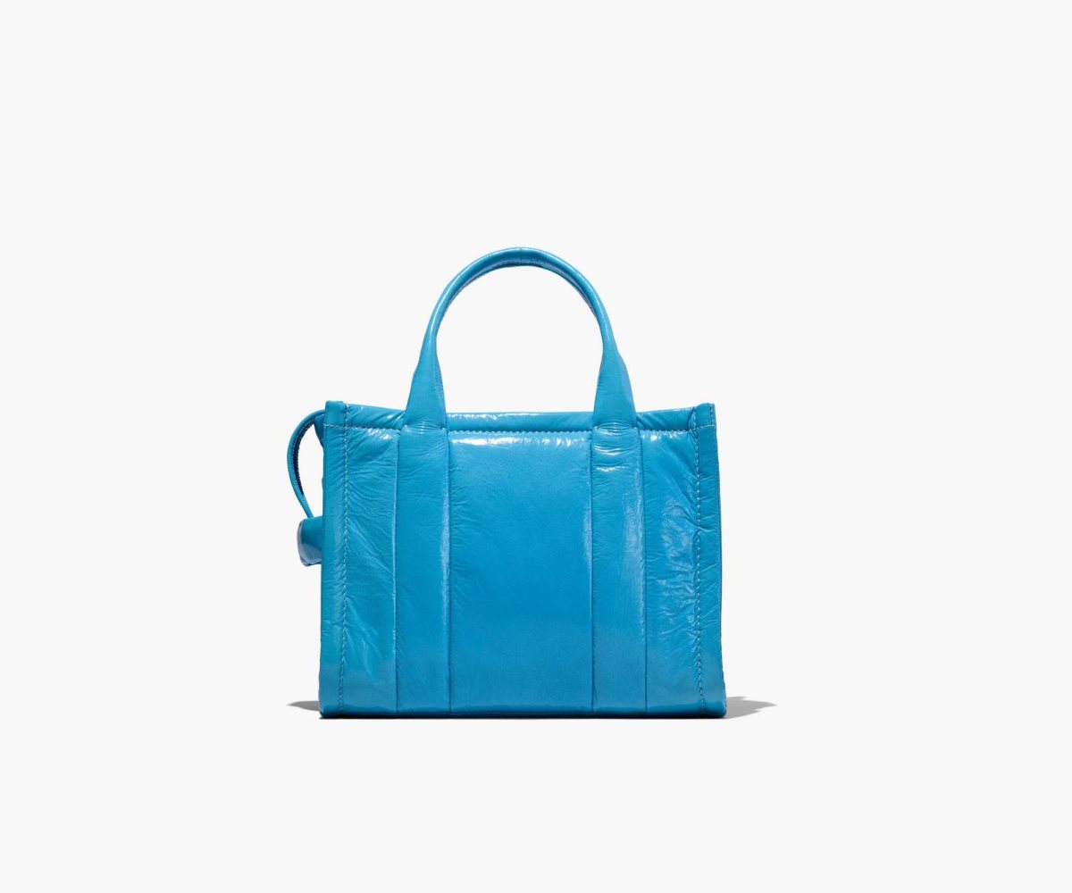 Marc Jacobs Shiny Crinkle Mini Tote Blu | NUH690824