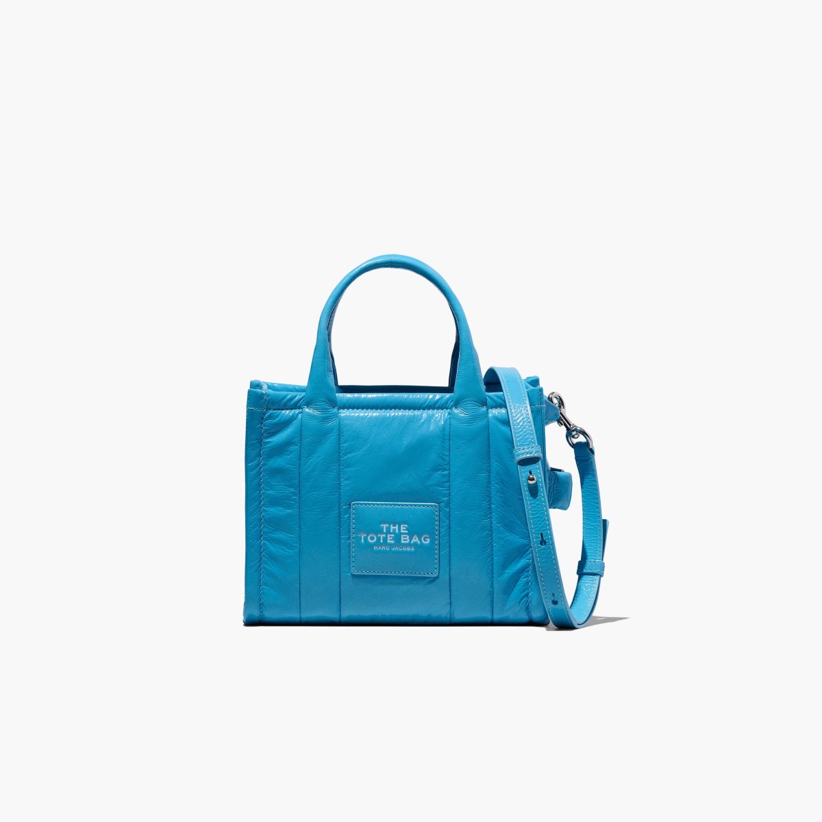 Marc Jacobs Shiny Crinkle Mini Tote Blu | NUH690824