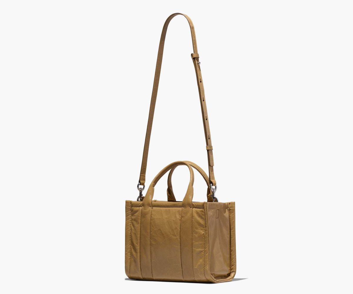 Marc Jacobs Shiny Crinkle Mini Tote Marroni Chiaro | KBW280759