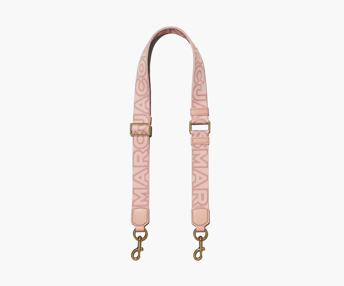 Marc Jacobs Thin Outline Logo Webbing Cinturino Rosa Colorate | MUB439710