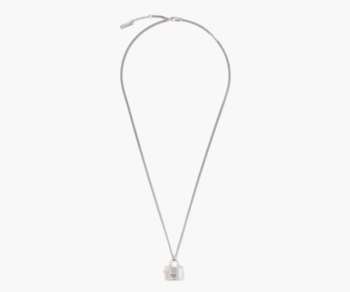 Marc Jacobs Tote Bag Necklace Argento Chiaro | HMZ413267