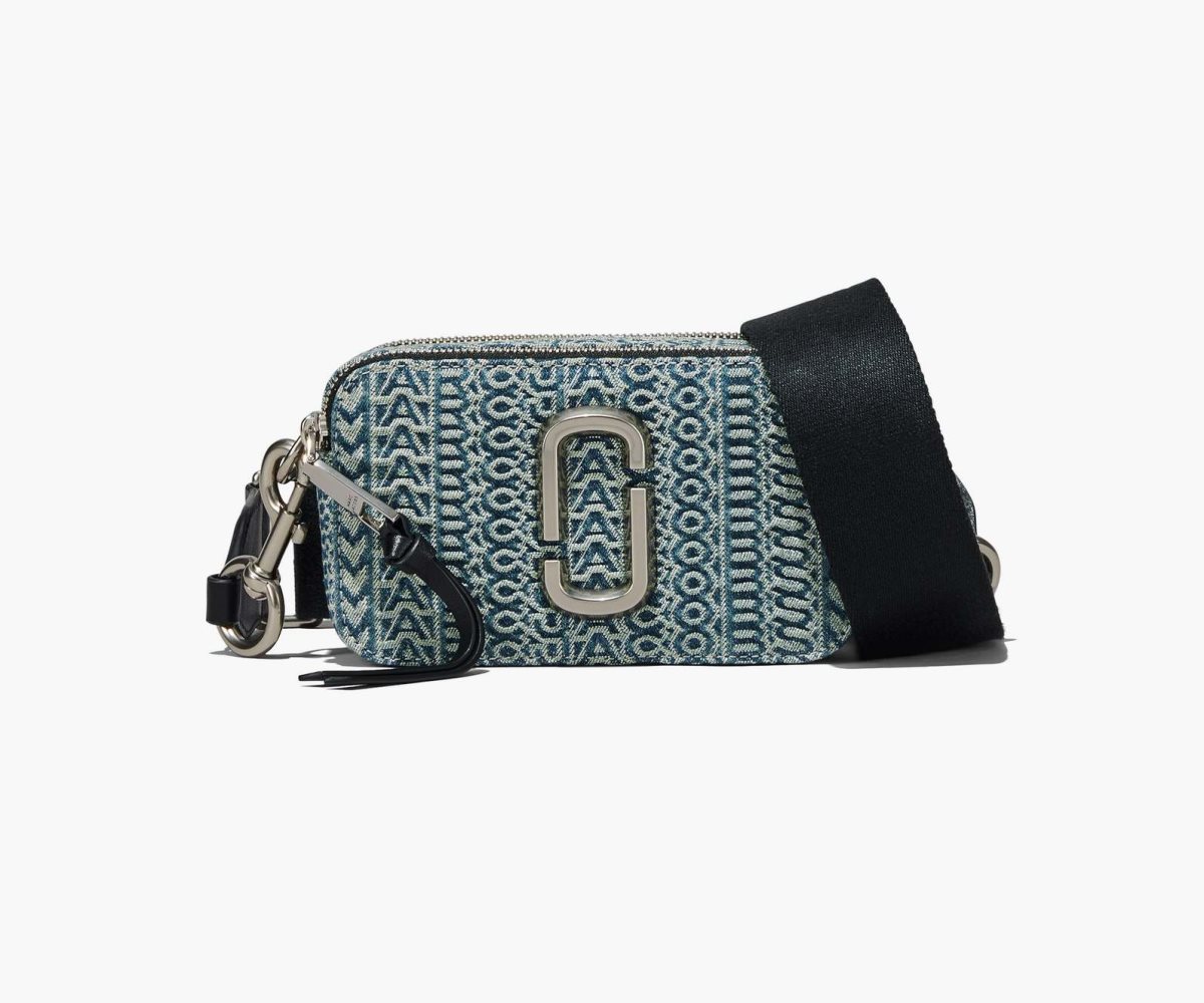 Marc Jacobs Washed Monogram Denim Snapshot Arancioni Blu | IRZ620958