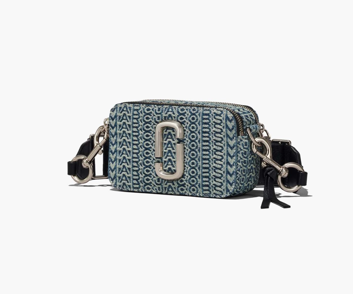 Marc Jacobs Washed Monogram Denim Snapshot Arancioni Blu | IRZ620958