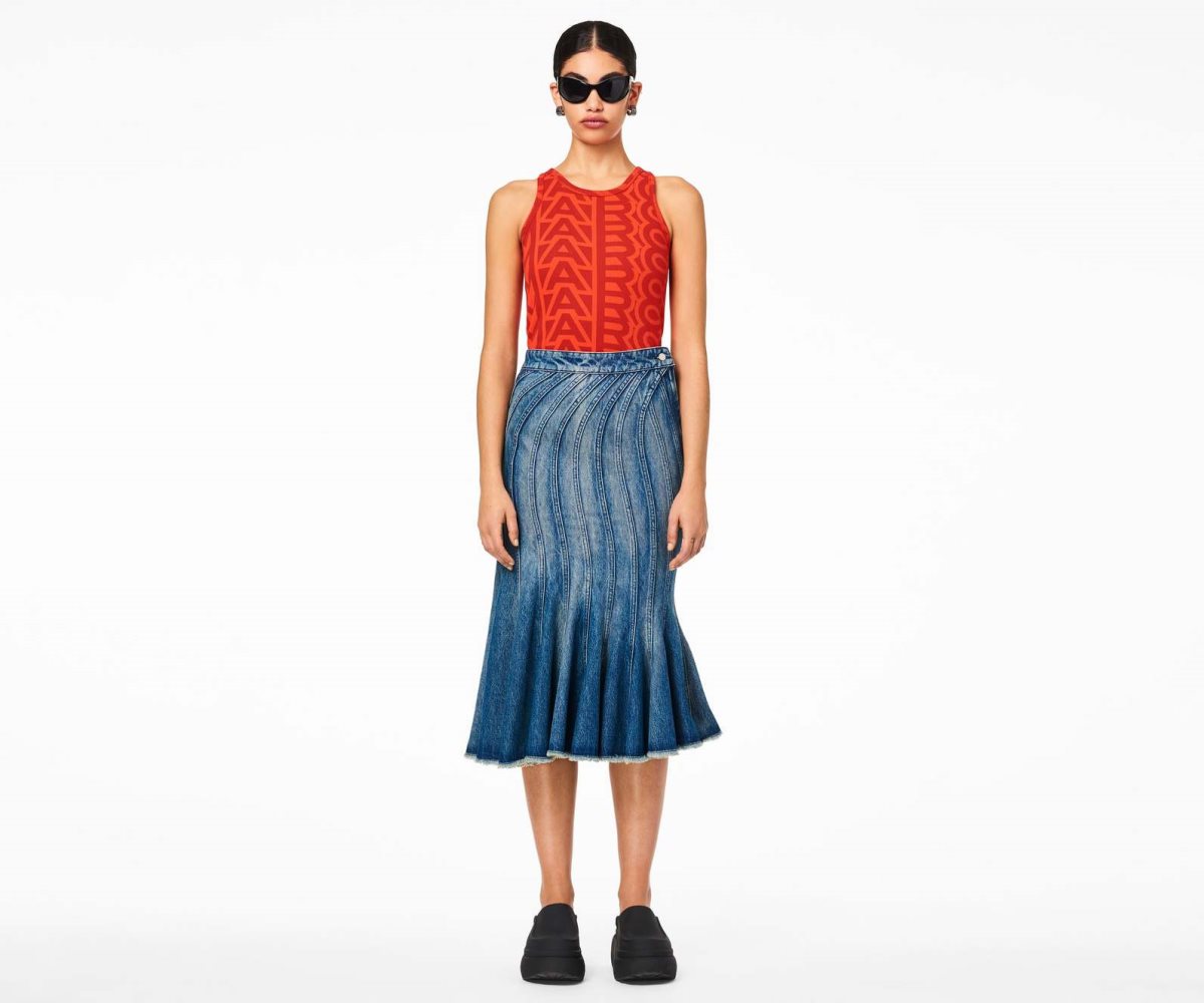 Marc Jacobs Wave Denim Skirt Blu | AKO401957