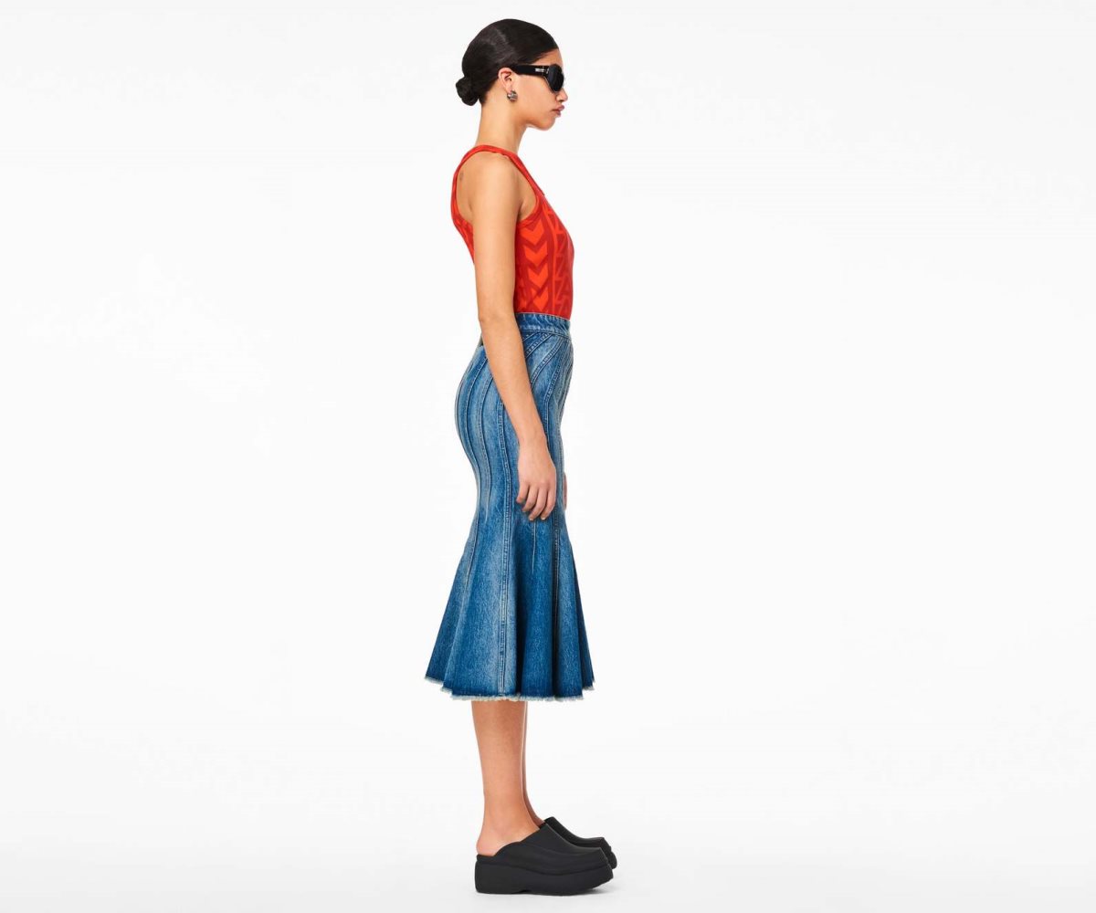 Marc Jacobs Wave Denim Skirt Blu | AKO401957