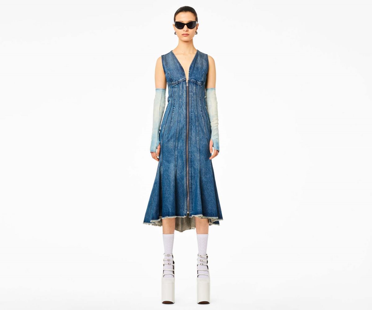 Marc Jacobs Wave Denim Vestito Blu | RZG902368