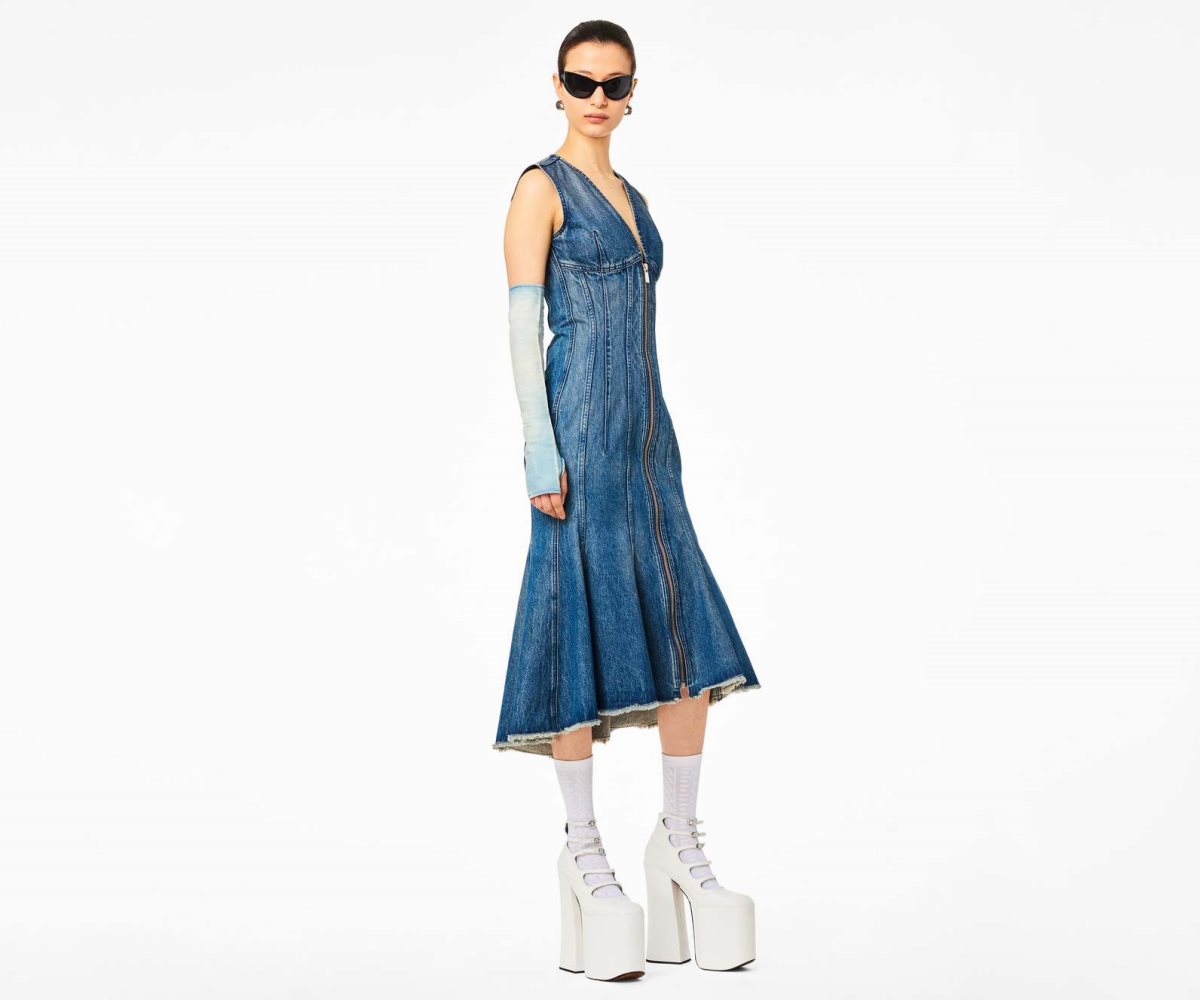 Marc Jacobs Wave Denim Vestito Blu | RZG902368