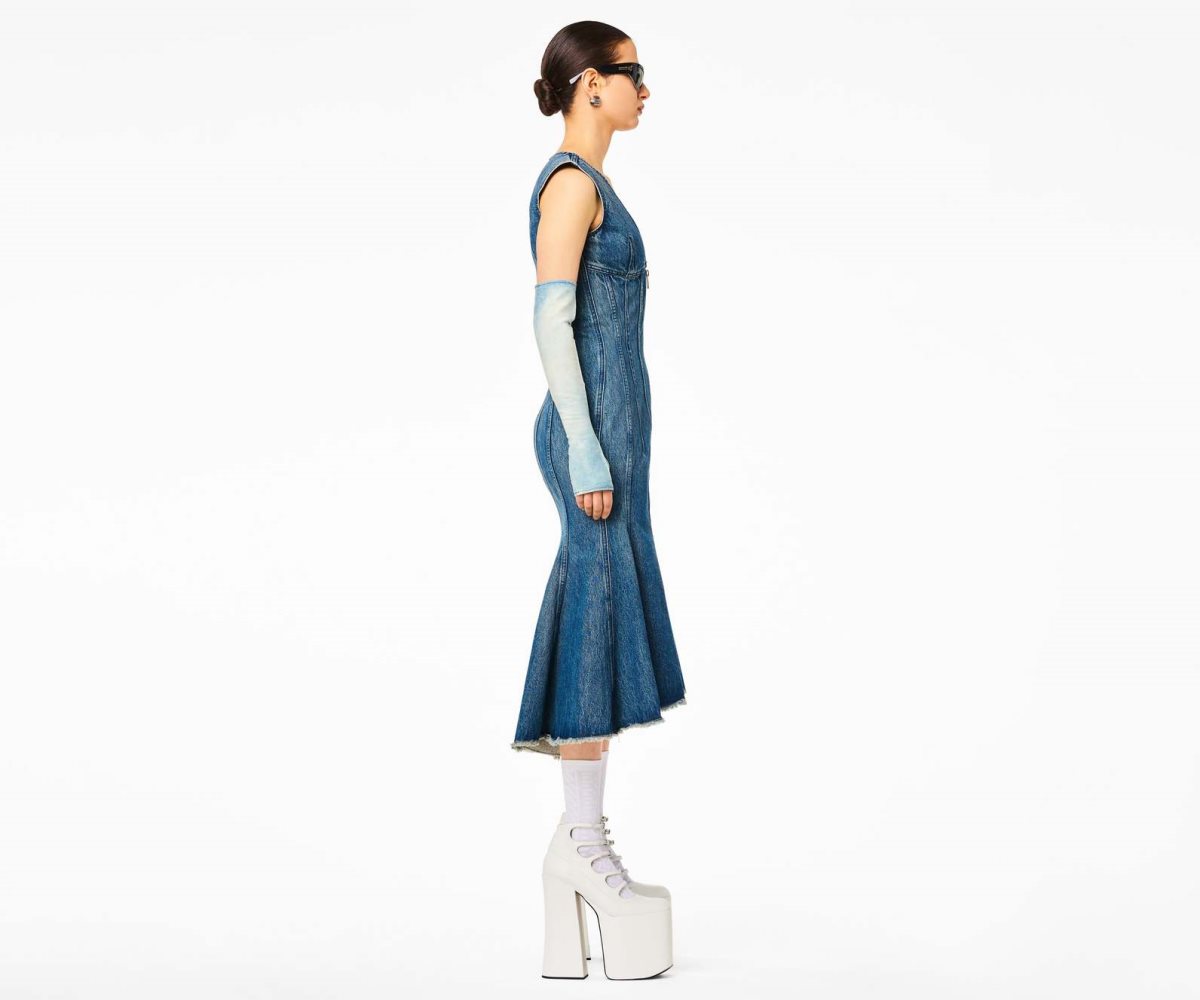 Marc Jacobs Wave Denim Vestito Blu | RZG902368