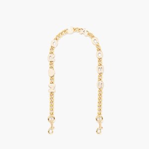 Marc Jacobs Heart Charm Chain Shoulder Cinturino Bianche Oro | NVE628475