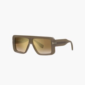 Marc Jacobs Icon Rectangular Sunglasses Verde Oliva | WKI406318