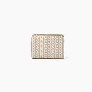 Marc Jacobs Monogram Mini Compact Wallet Khaki | CEF478951