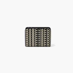 Marc Jacobs Monogram Mini Compact Wallet Nere Bianche | QRK957230