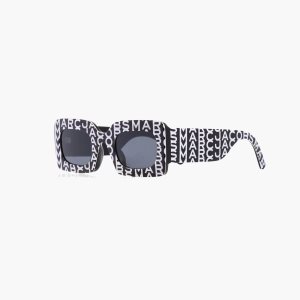 Marc Jacobs Monogram Rectangular Sunglasses Nere Bianche | XJM284509