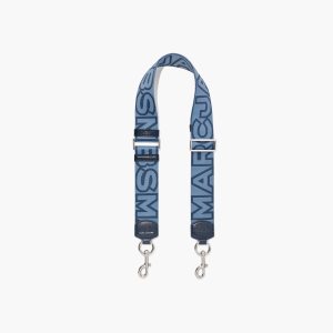 Marc Jacobs Outline Logo Webbing Cinturino Blu Colorate | INJ290346