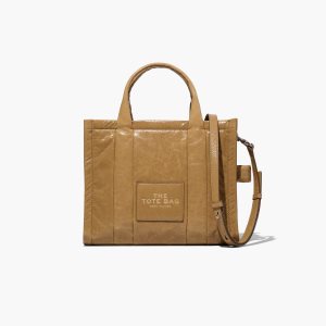 Marc Jacobs Shiny Crinkle Medium Tote Bag Marroni Chiaro | ILW147983