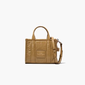 Marc Jacobs Shiny Crinkle Mini Tote Marroni Chiaro | KBW280759